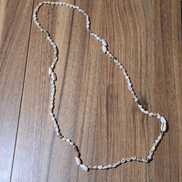 Natural Cowrie Shell Necklace 39" - Picture 4 of 8